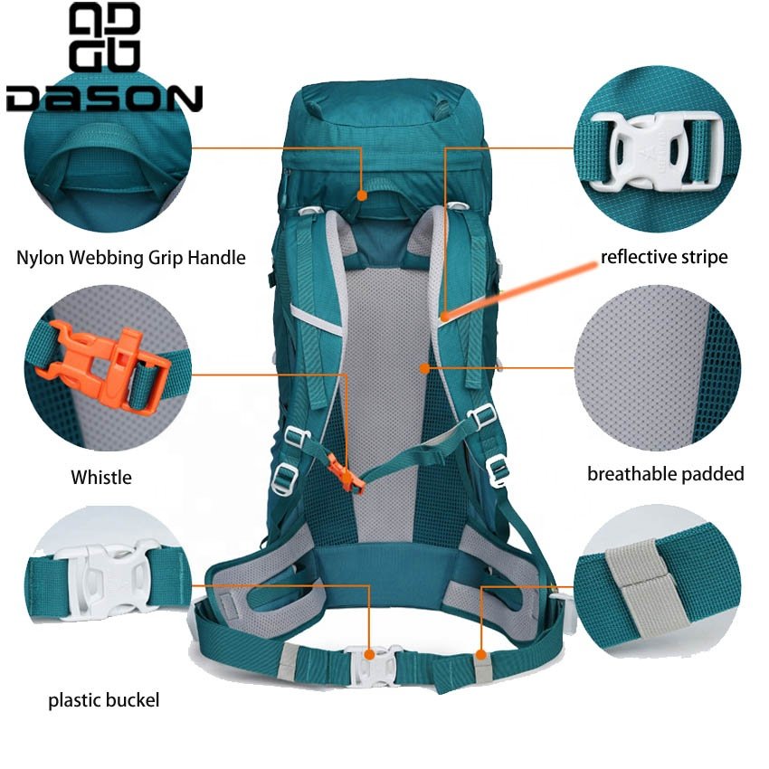 Custom 50L Outdoor Mountaineering Hiking Backpack with Laptop Compartment