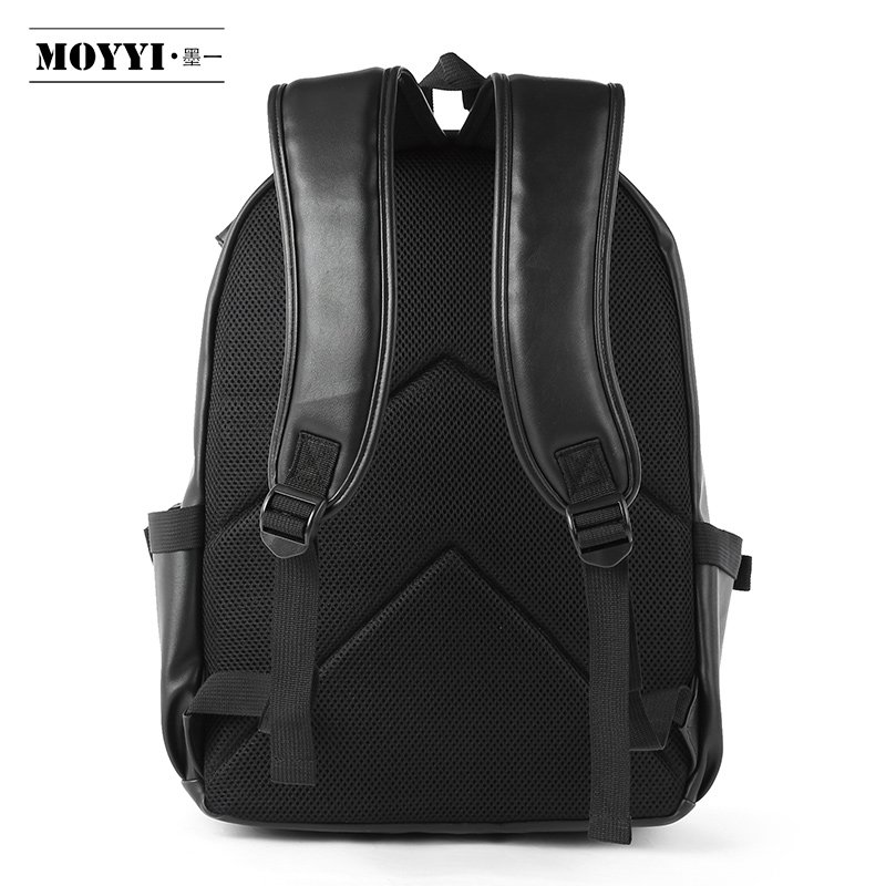 Pu Vegan Leather School Backpack For Men Laptop Collage Bags Student Rucksack Men's backpack