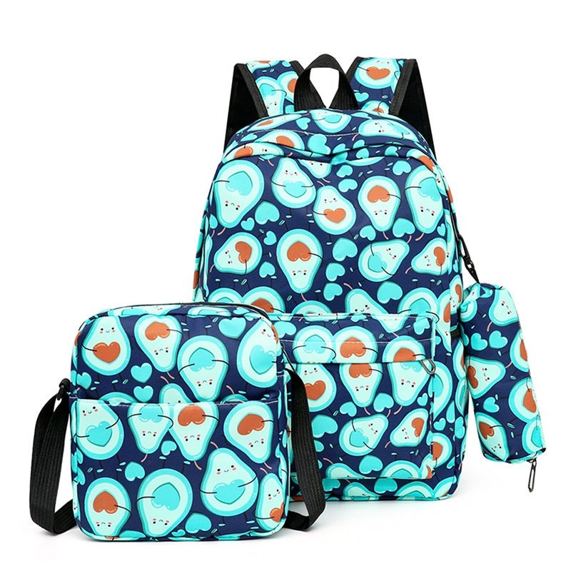 Women Travel Backpack Cheerleading Backpack Three Piece Set Laptop Backpacks Large Capacity Women's Schoolbags