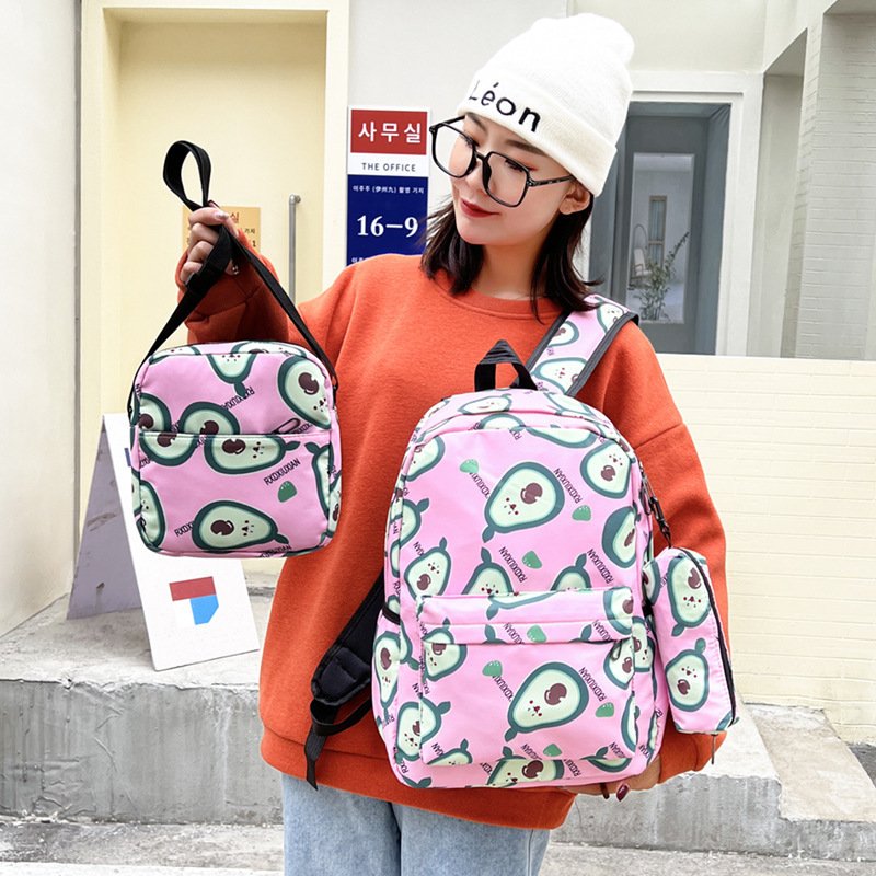 Women Travel Backpack Cheerleading Backpack Three Piece Set Laptop Backpacks Large Capacity Women's Schoolbags