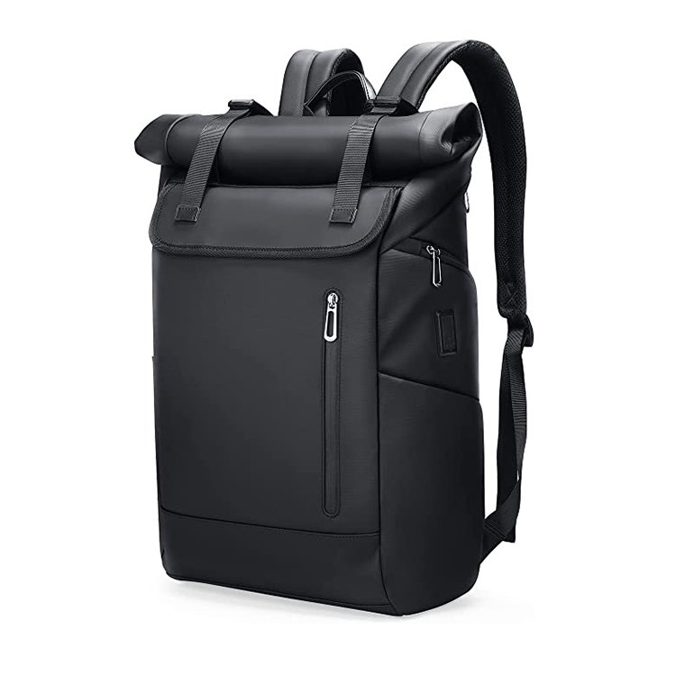 Travel Laptop Backpack 17 Inch Rolltop Waterproof Hiking Backpack Fashion Customized Unisex Anti-theft Geometric Polyester 7days