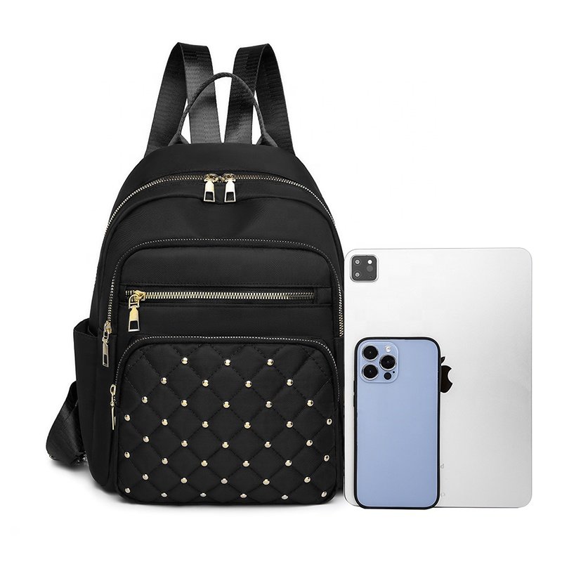 Quilted mens womens waterproof custom logo anti-theft smart travel laptop backpacks capacity school bags for teenager boys kids