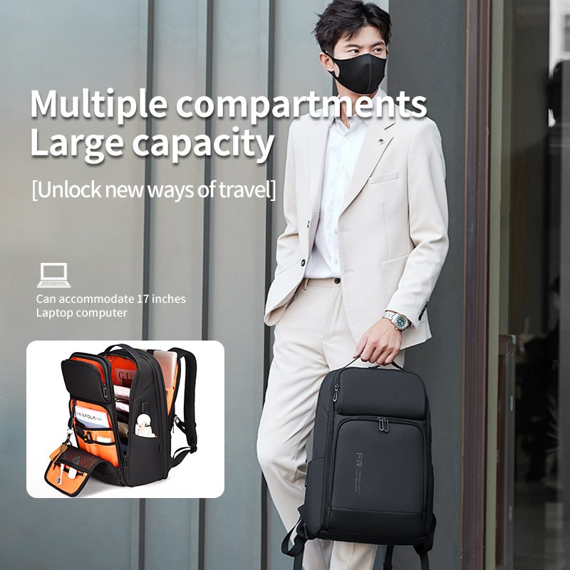 Large capacity travel backpack bag multifunctional men's business laptop backpack smart travel