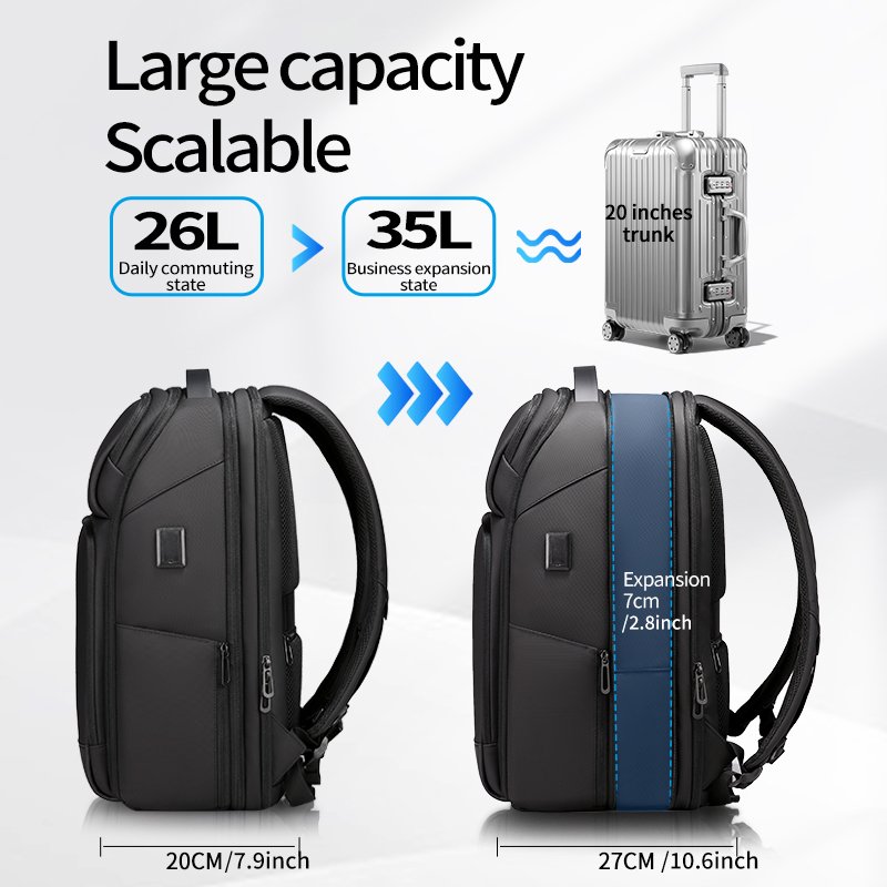Large capacity travel backpack bag multifunctional men's business laptop backpack smart travel
