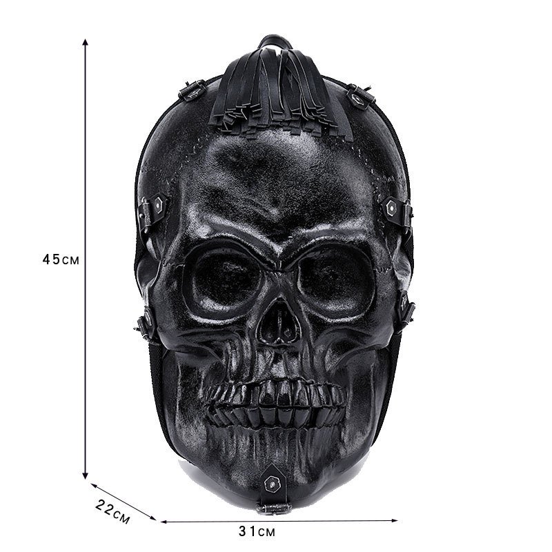 Large capacity travel male personality skull waterproof travel laptop bag backpack