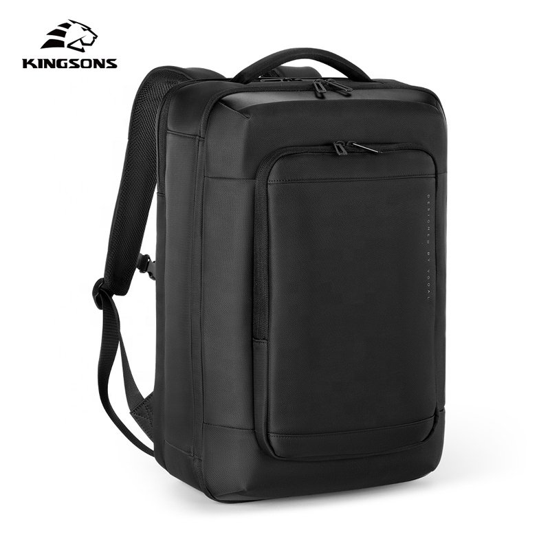 Kingsons travel backpack for men 15.6 inches flight approved carry on bag pack waterproof unisex travelling backpacks 28L black