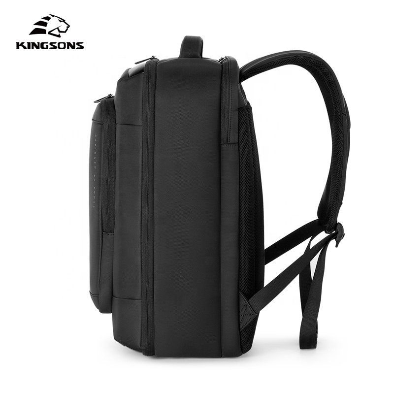 Kingsons travel backpack for men 15.6 inches flight approved carry on bag pack waterproof unisex travelling backpacks 28L black