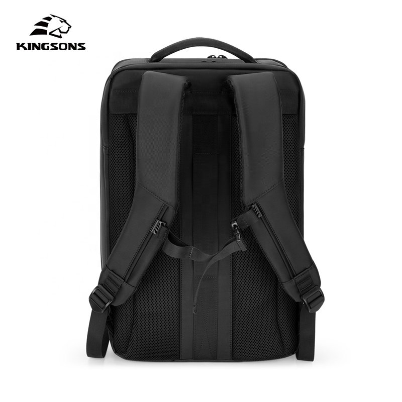 Kingsons travel backpack for men 15.6 inches flight approved carry on bag pack waterproof unisex travelling backpacks 28L black