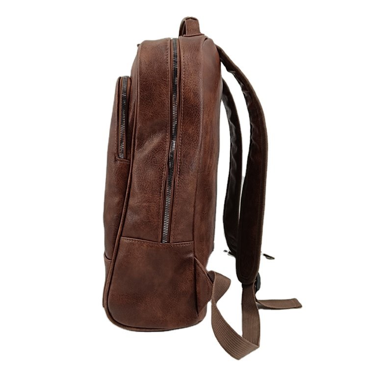 Bag laptop leather daily use outdoor backpack,bag logo custom men leather laptop backpack for women