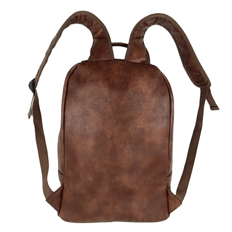Bag laptop leather daily use outdoor backpack,bag logo custom men leather laptop backpack for women
