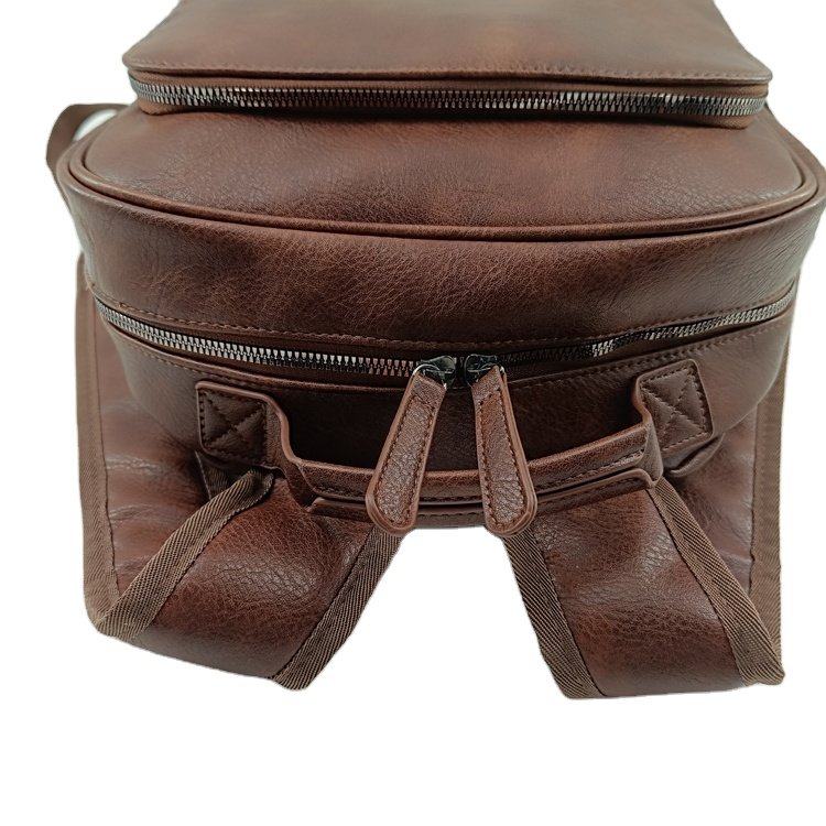 Bag laptop leather daily use outdoor backpack,bag logo custom men leather laptop backpack for women