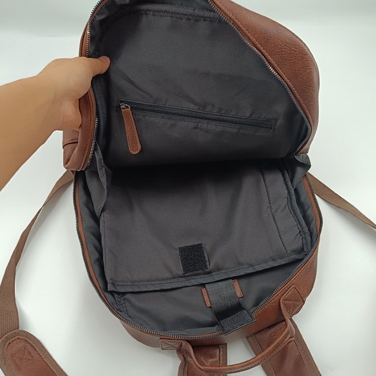 Bag laptop leather daily use outdoor backpack,bag logo custom men leather laptop backpack for women