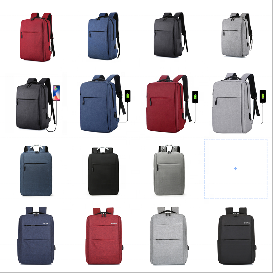 10PCS can custom logo travel school bags wholesale big capacity smart USB laptop bag other backpack for men college bag mochila