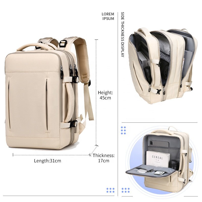 Carry On light Approved Backpack large USB charging16in travel laptop bag custom men business back pack women travel backpack