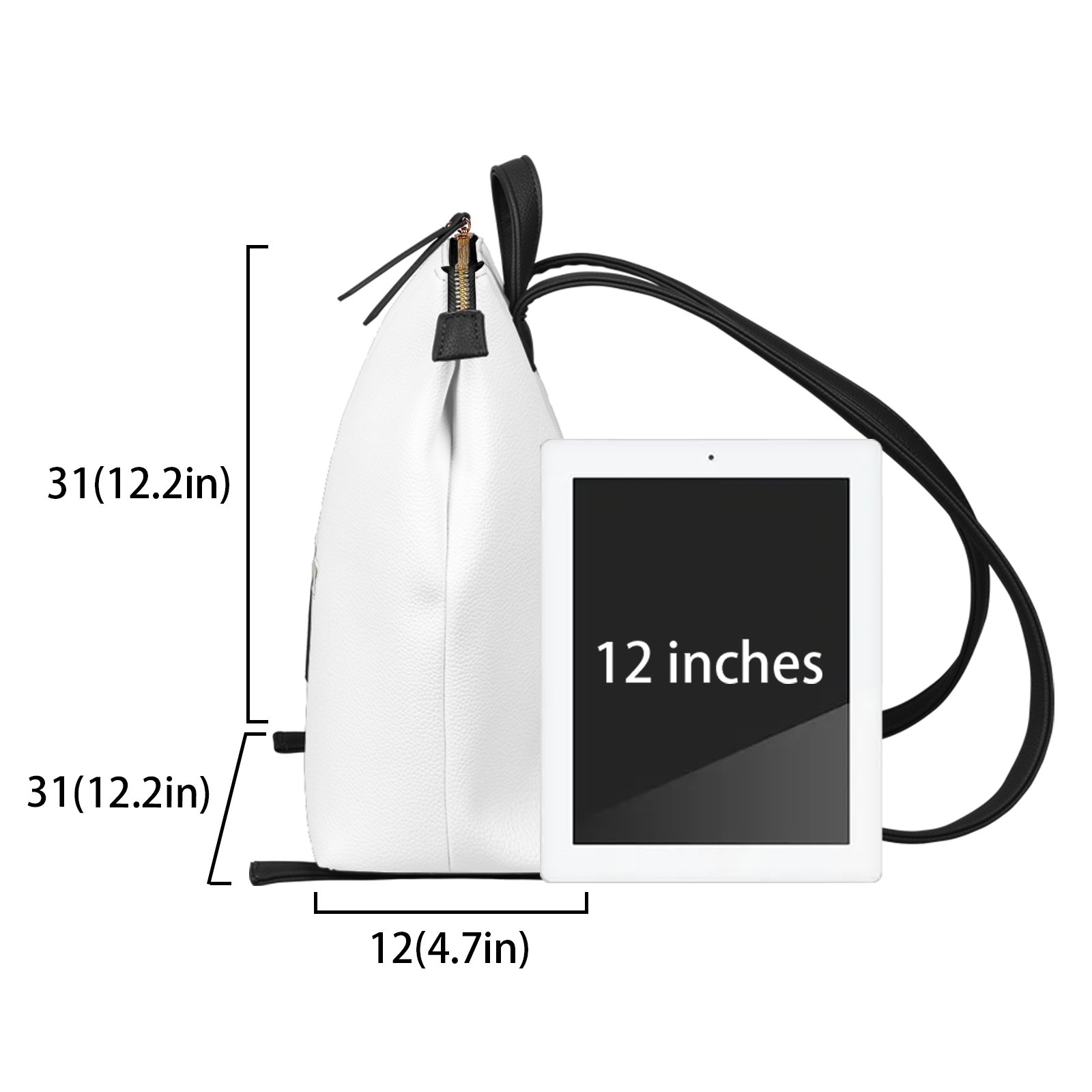 Business Laptop Backpack Women's Casual Shoulder Bag Outdoor PU Leather Present For Mother Waterproof Custom Print On Demand