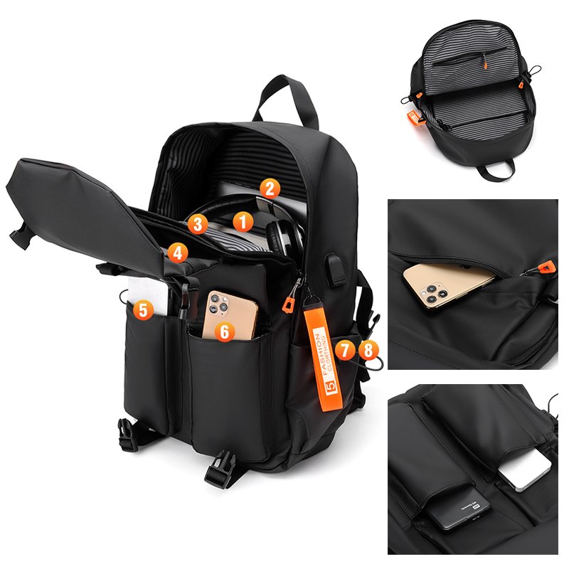 2023 top quality waterproof USB charging bagpack oxford leisure backpack business rucksack for man school backpack knapsack