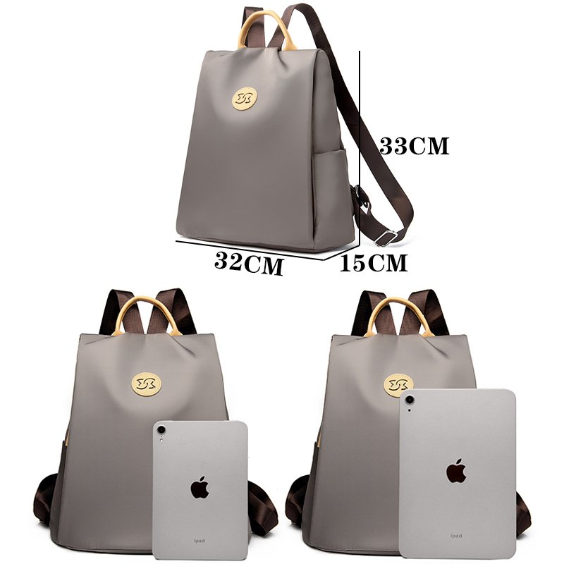 Solid Anti Theft Backpacks High Quality Nylon Fashion Schoolbag Luxury Designer Brand Women's Backpacks Ladies Travel Knapsack
