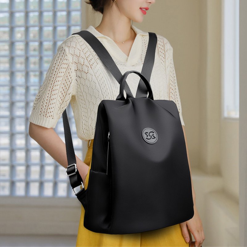 Solid Anti Theft Backpacks High Quality Nylon Fashion Schoolbag Luxury Designer Brand Women's Backpacks Ladies Travel Knapsack
