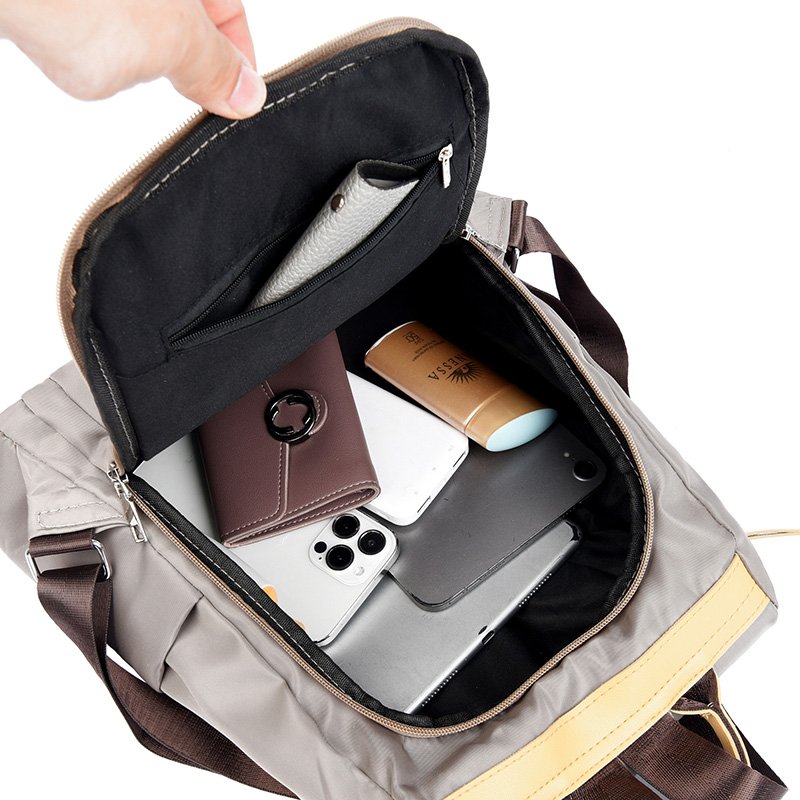 Solid Anti Theft Backpacks High Quality Nylon Fashion Schoolbag Luxury Designer Brand Women's Backpacks Ladies Travel Knapsack