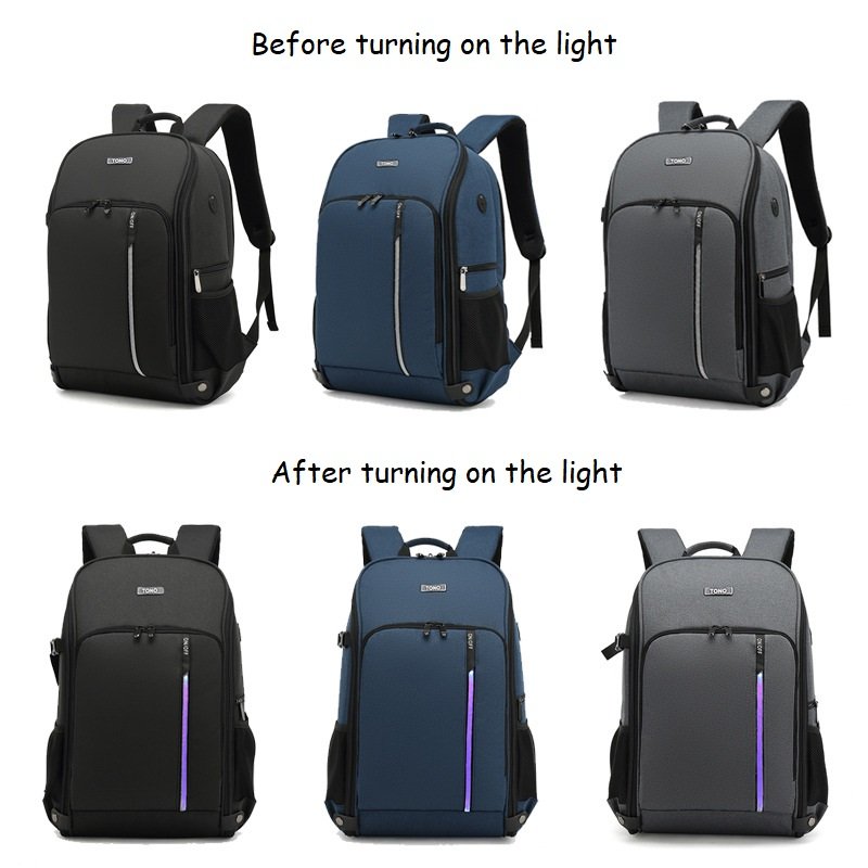 BSCI quality Outdoor Photography camera bags New style waterproof multifunctional DSLR bags LED drone smart camera backpack