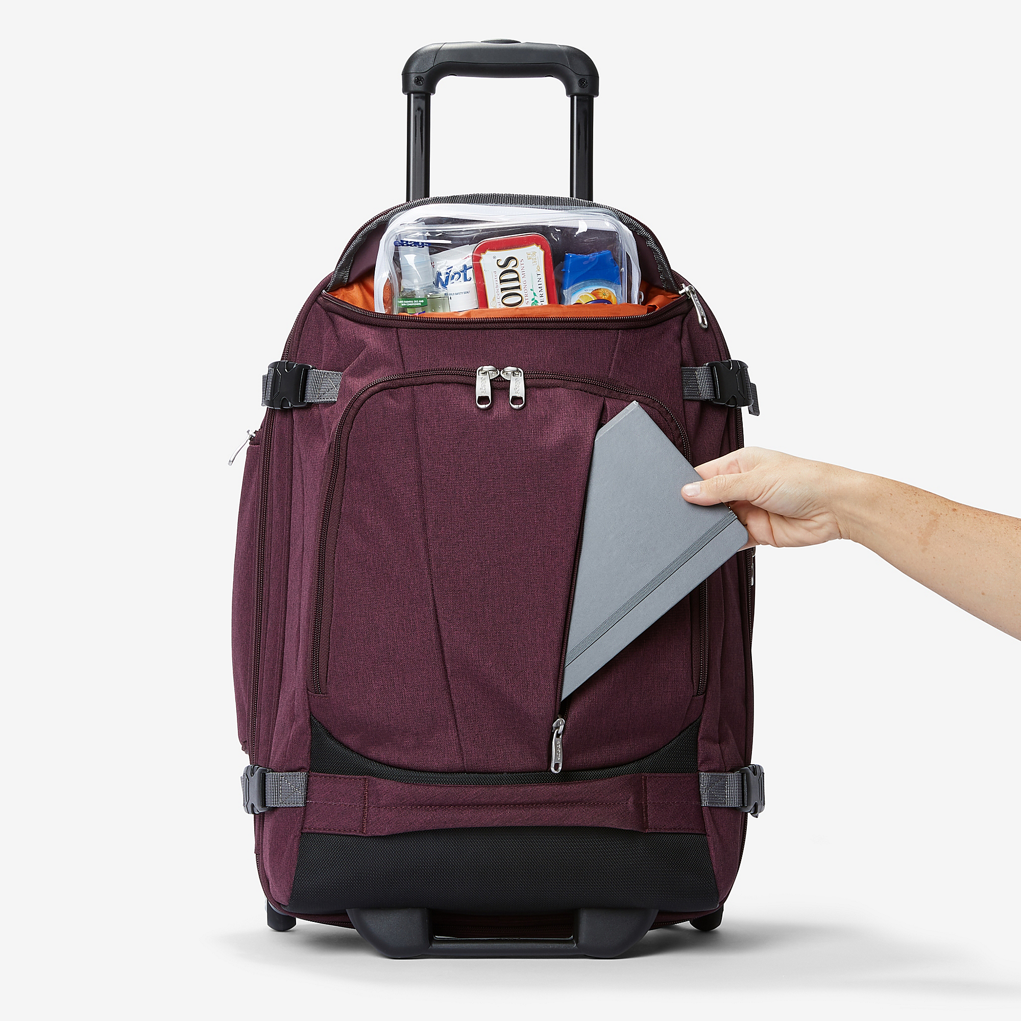 Custom Luggage Business Bag Wheeled Backpack Water Resistant Rolling Laptop Backpack for Travel Work College