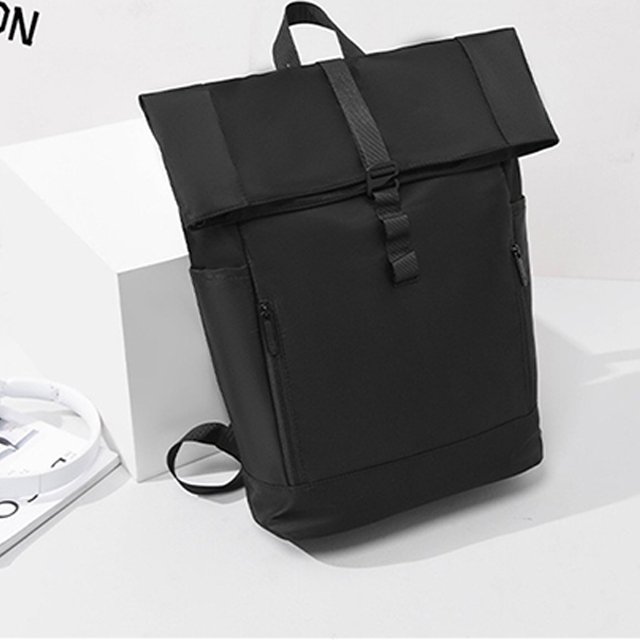 custom nylon laptop backpacks school roll top bag with usb daily life unisex waterproof large capacity laptop rolltop backpack