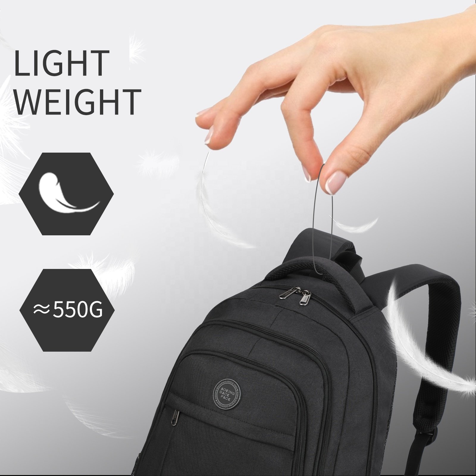 Aoking OEM high quality custom simple men casual sport bag school backpack teenager bags laptop backpacks schoolbags