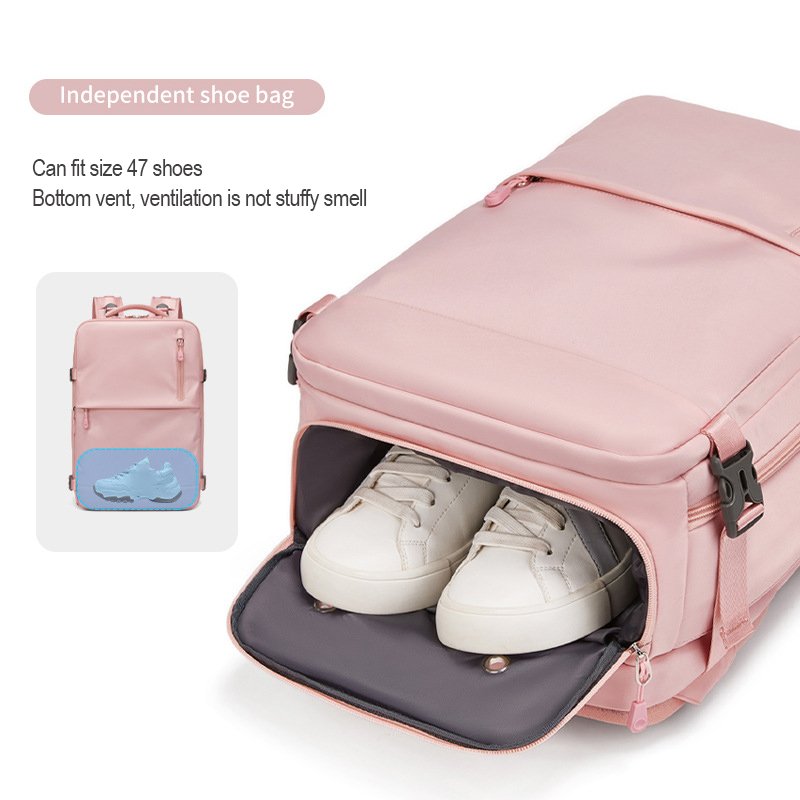 Short-distance travel backpack, multi-functional large capacity dry and wet separation backpack, waterproof computer backpack