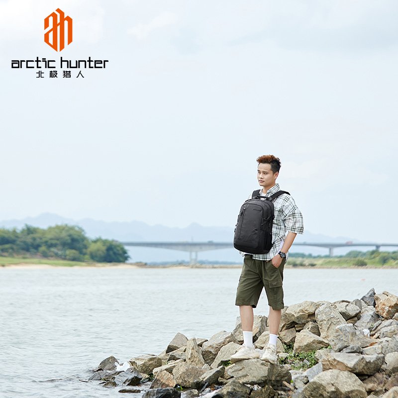 Arctic Hunter Mochila USB Charging Compartment Waterproof Travel Men Laptop Backpack Bag sports large capacity backpack