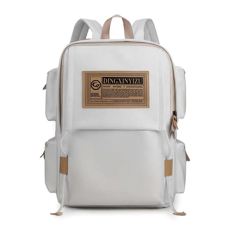 Custom Luxury Vintage PU Leather Large Laptop Bag Business Men Laptop Backpack With Logo