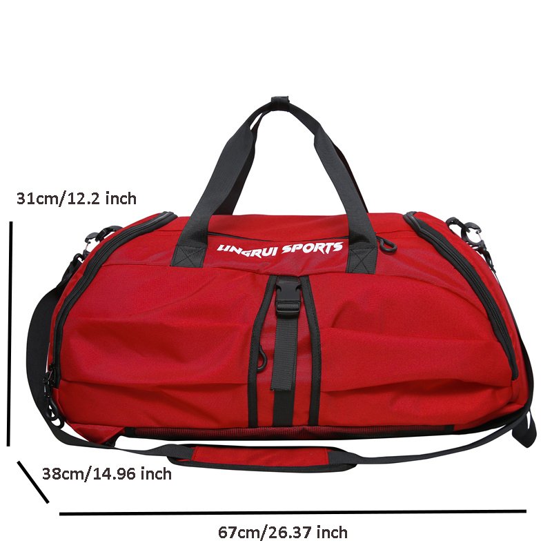 Large Sports Duffle Backpack Carry-on Workout Training Tote Travel Duffel Bag with Shoe Compartment