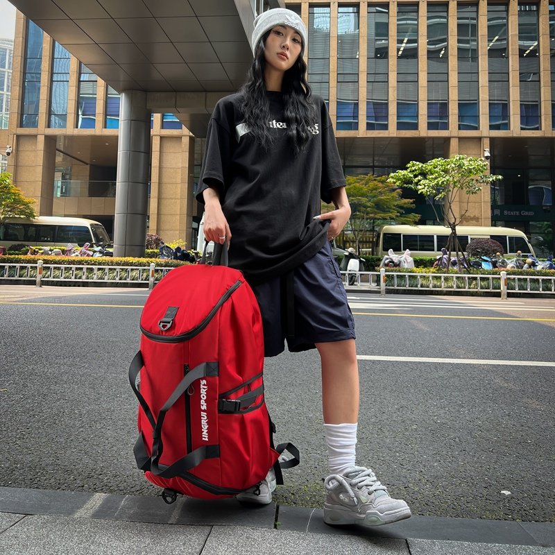 Large Sports Duffle Backpack Carry-on Workout Training Tote Travel Duffel Bag with Shoe Compartment