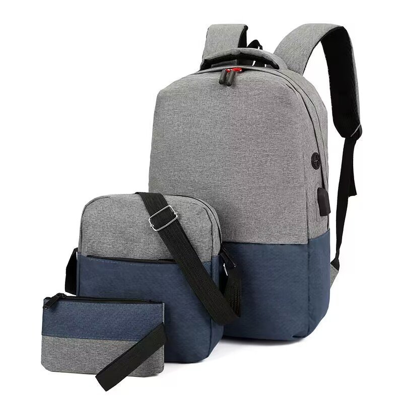 Factory Direct Customized Logo Student School Backpack set Smart Travel Bag USB Charging Backpack For Sale