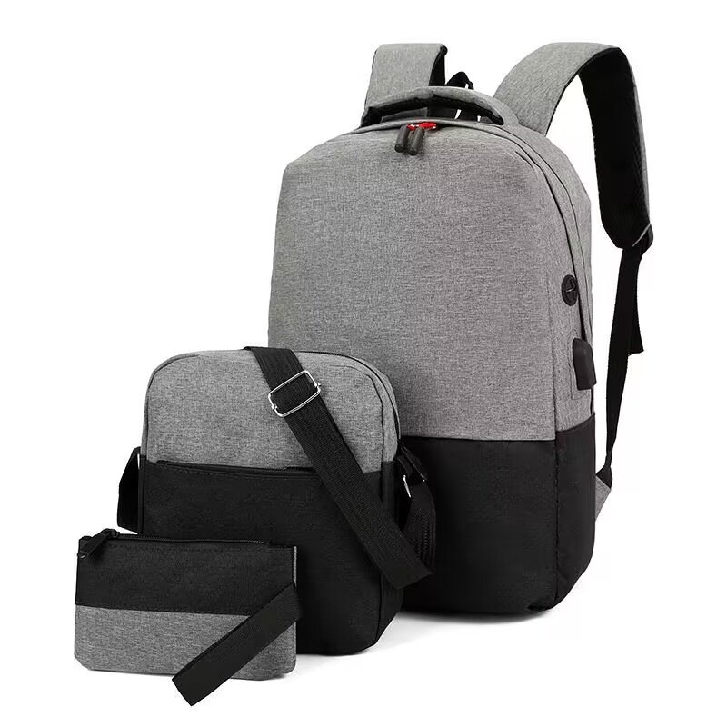 Factory Direct Customized Logo Student School Backpack set Smart Travel Bag USB Charging Backpack For Sale