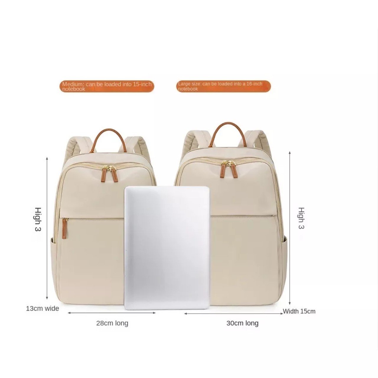 High Quality Waterproof Women's Casual Laptop Backpack with Many Compartments Customizable Size for Travel & School Use Unisex