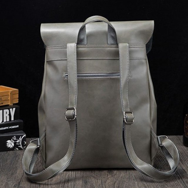 New High Quality Crazy Horse Leather Backpack for Men Laptop Backpack Vintage Travel Office Bag Large Capacity School Shoulder