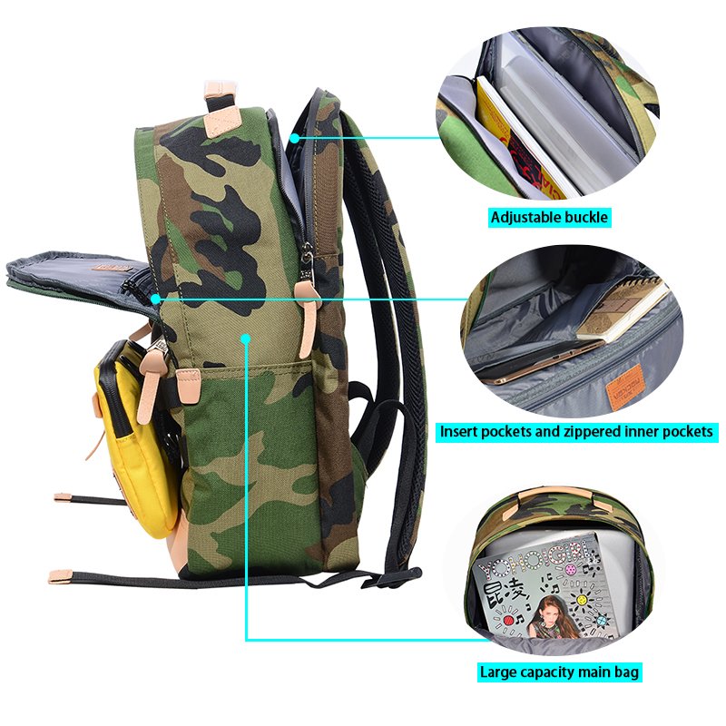 Factory direct sales custom logo polyester waterproof large capacity laptop backpack