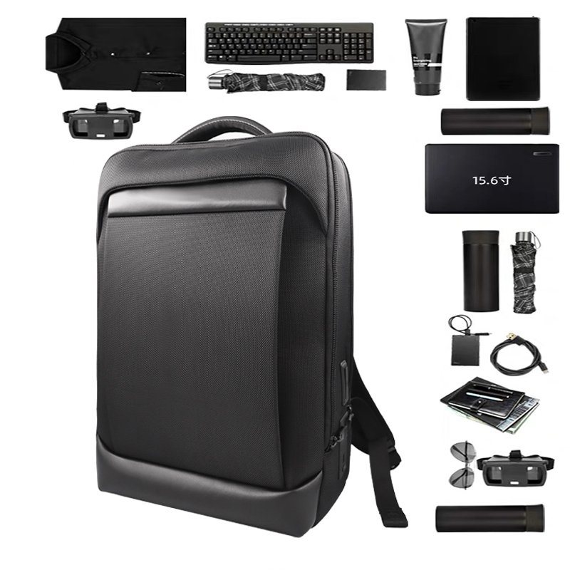 Fingerprint lock Laptop Backpacks usb charging carry on backpack school bags business Customizable anti theft man backpack