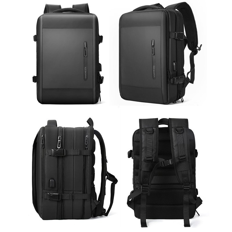 Scalable Large Multifunction Nylon USB Charger Backpack 17 Inches Anti Theft Smart Laptop Backpack Bag With USB