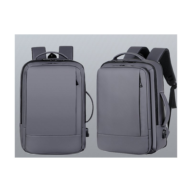 USB charging men briefcase wide open Business waterproof Extended pocket Expansion computer bag dual-purpose college backpacK