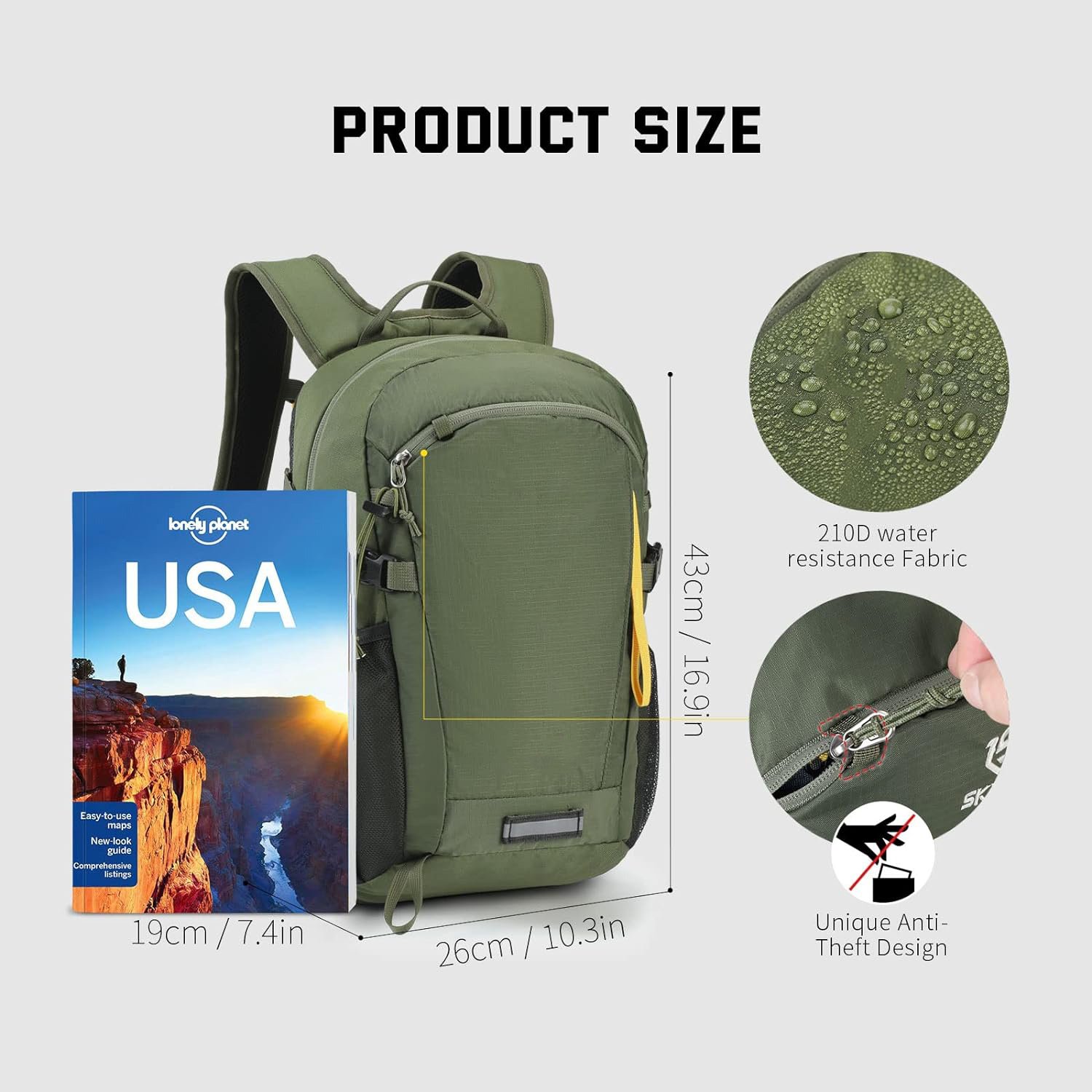Water Resistant Lightweight Small 20L Outdoor Camping Backpack Travel Backpacks Hiking Daypack