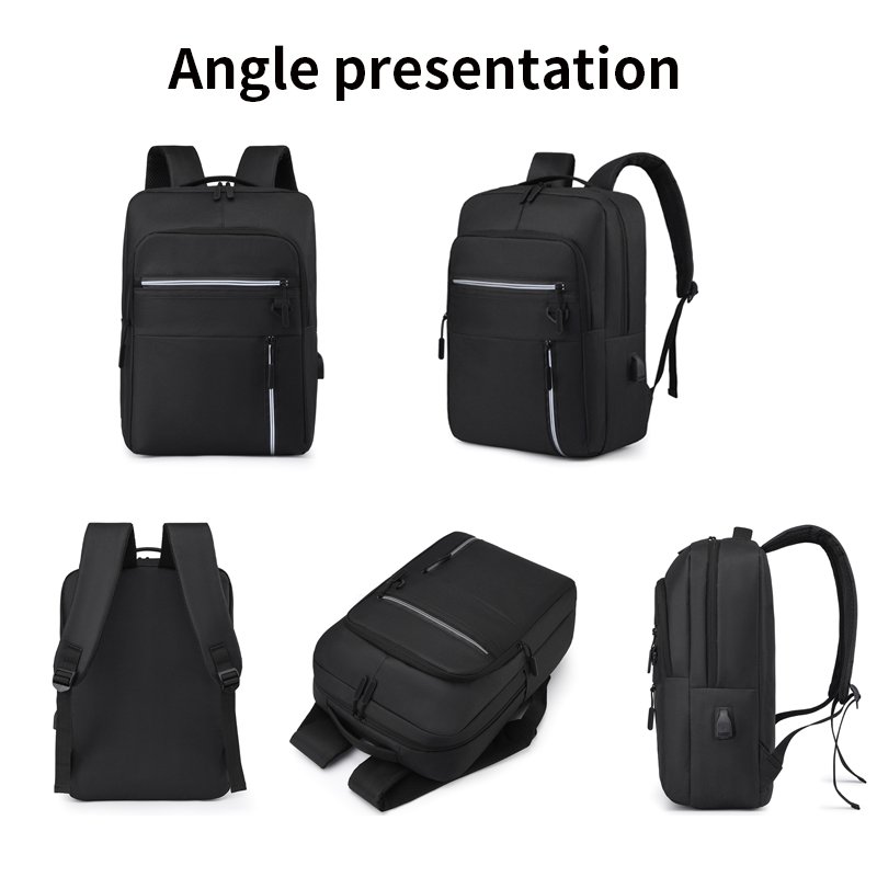 laptop business travel shoulder bag polyester backpack school men college with laptop usb bags backpack