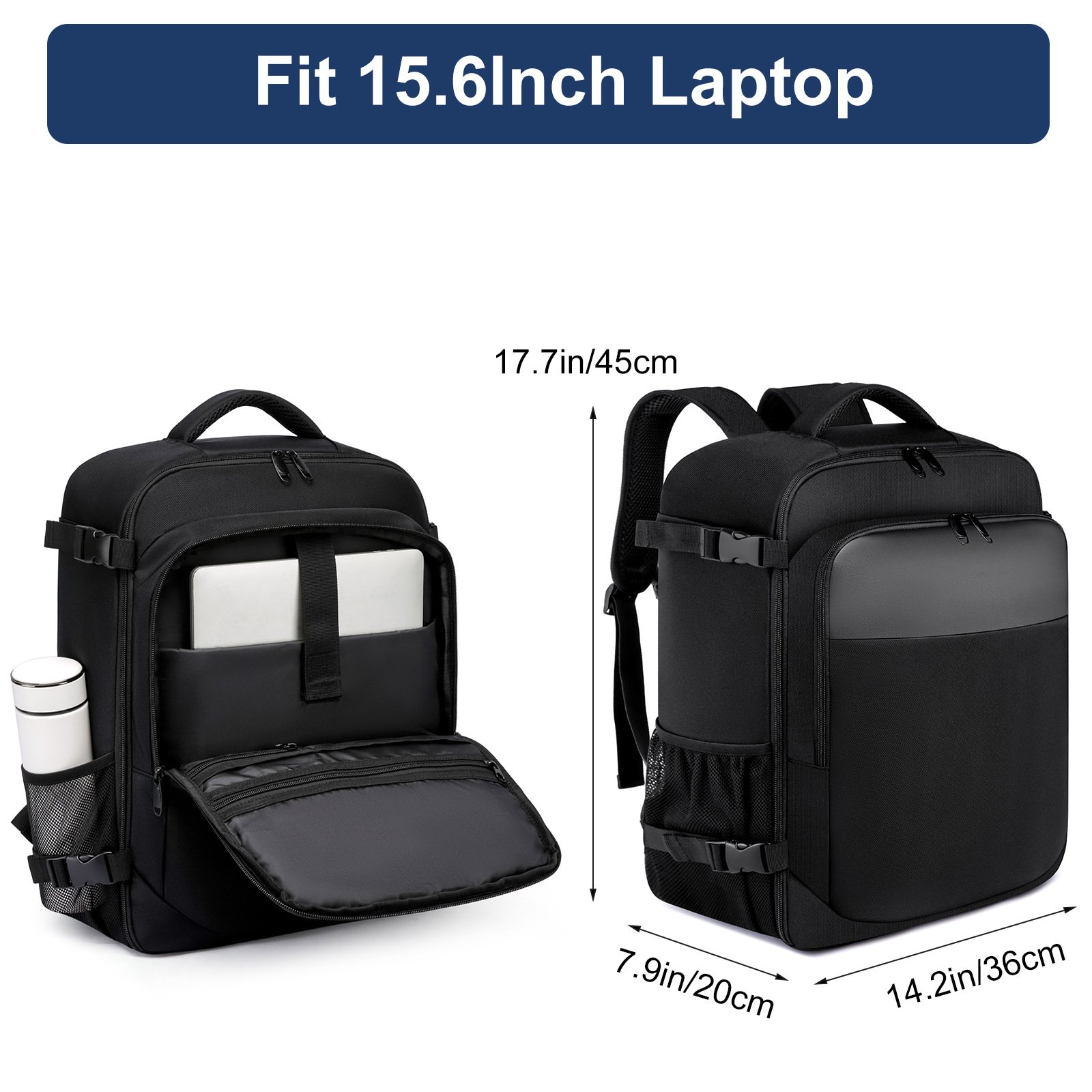 Luxury waterproof Business boarding backpack office work travel Laptop backpack with usb charging Port for women Men