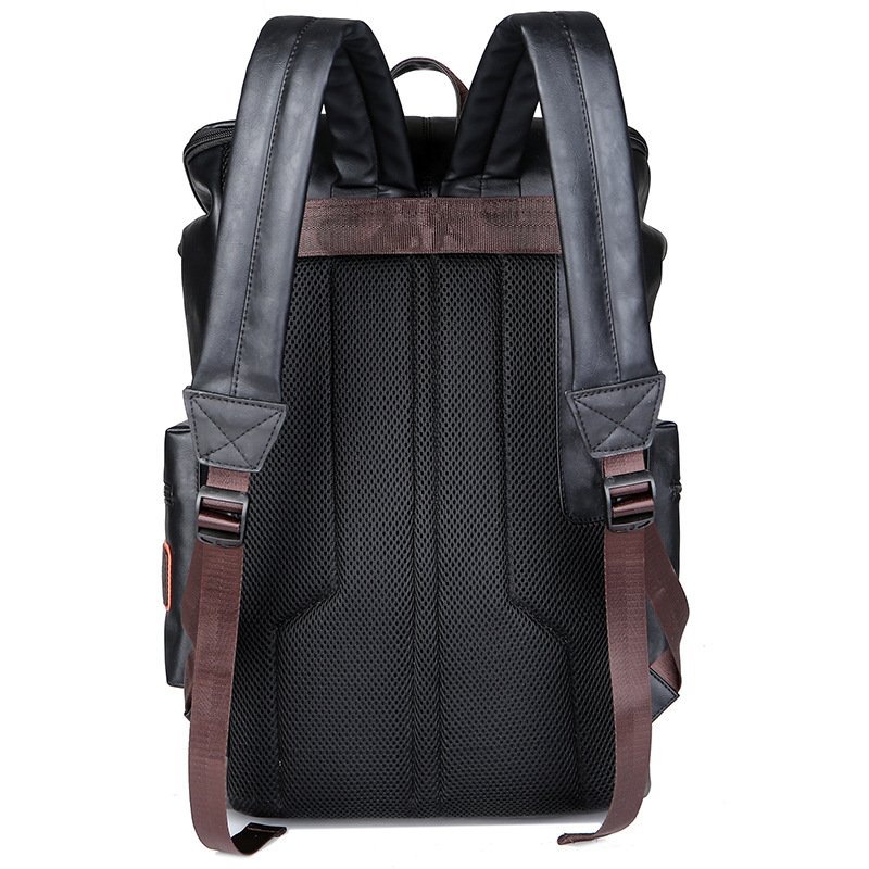 Korean men's leisure bag leather laptop backpack fashion popular travel bagpack