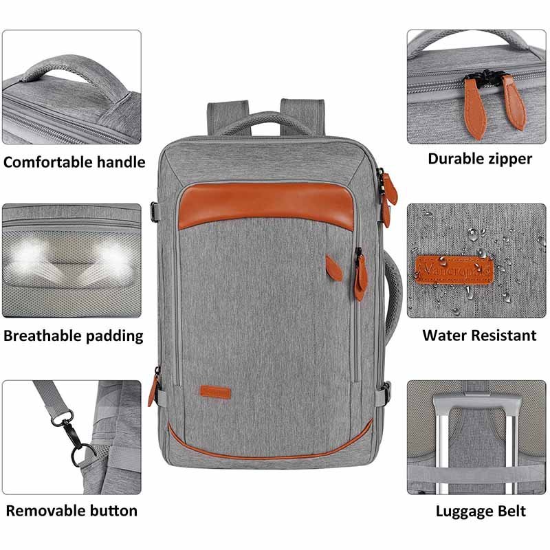 40L Large Capacity Men's Multifunctional Waterproof Computer Laptop Bag for Business Trip Travel Laptop Backpack