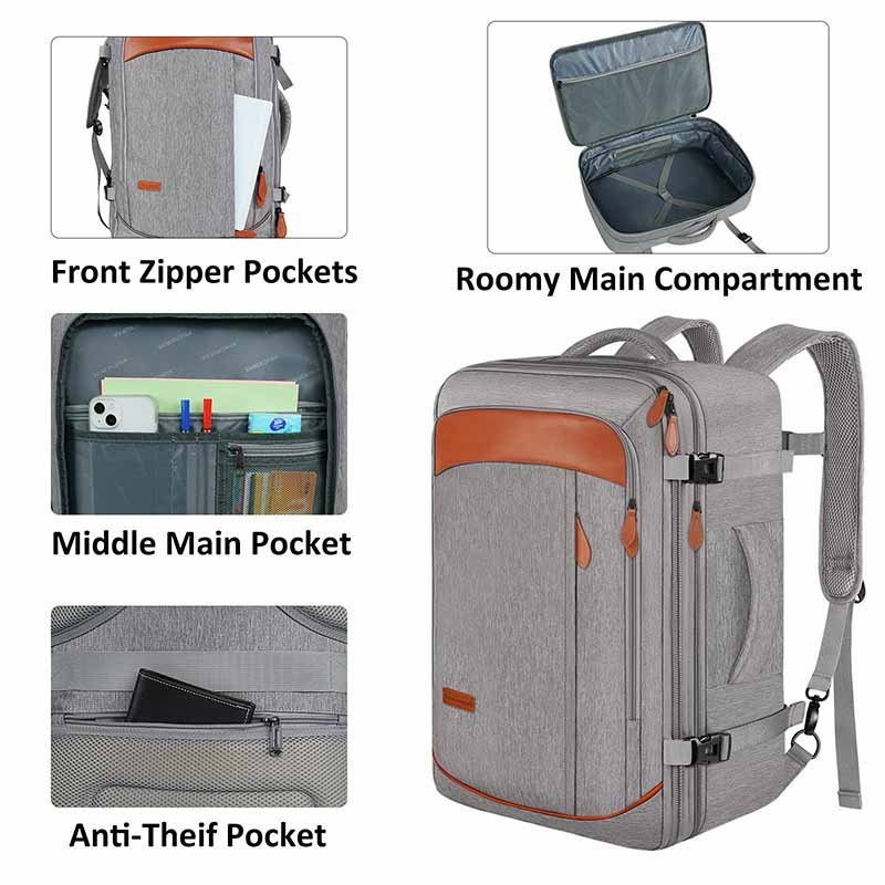40L Large Capacity Men's Multifunctional Waterproof Computer Laptop Bag for Business Trip Travel Laptop Backpack