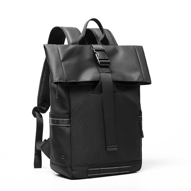 Custom Logo Modern Men Women Rain Backpack Casual Leisure Slim Travel USB Vegan Leather Smooth Fashionable Computer Laptop