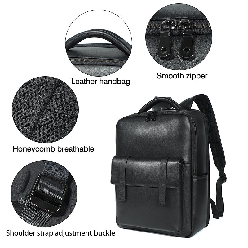 custom waterproof leather backpack outdoor casual sport designer laptop school bag large capacity women's men's backpack bags