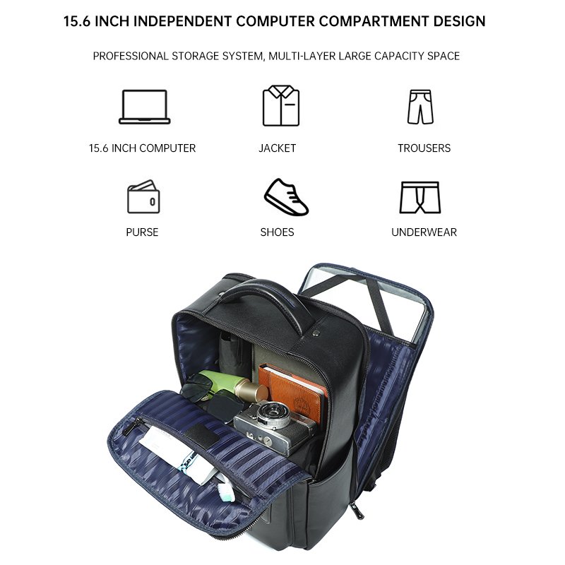custom waterproof leather backpack outdoor casual sport designer laptop school bag large capacity women's men's backpack bags
