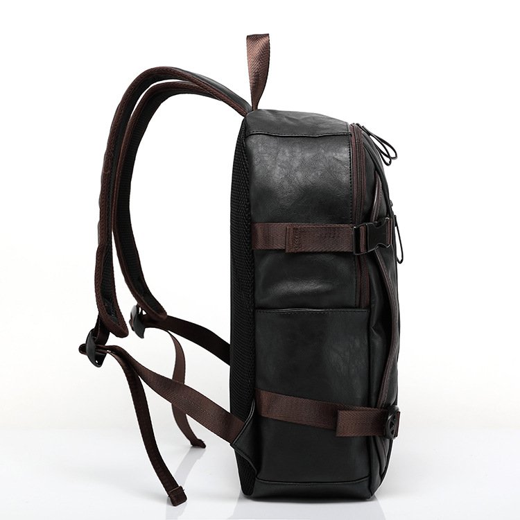 Durable Women'S Backpacks Pu Leather Laptop Backpack Casual Outdoor Backpack With Logo